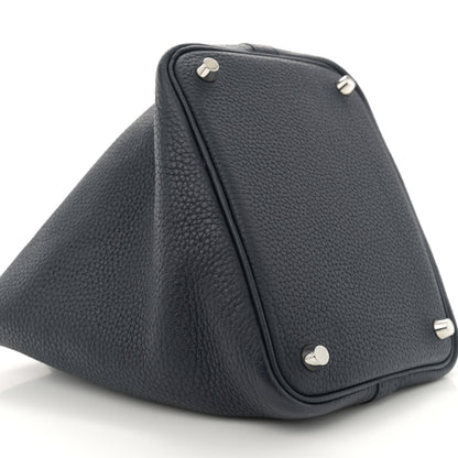 Hermes Taurillon Clemence Picotin Lock 18 PM Bleu Nuit 9 of 10