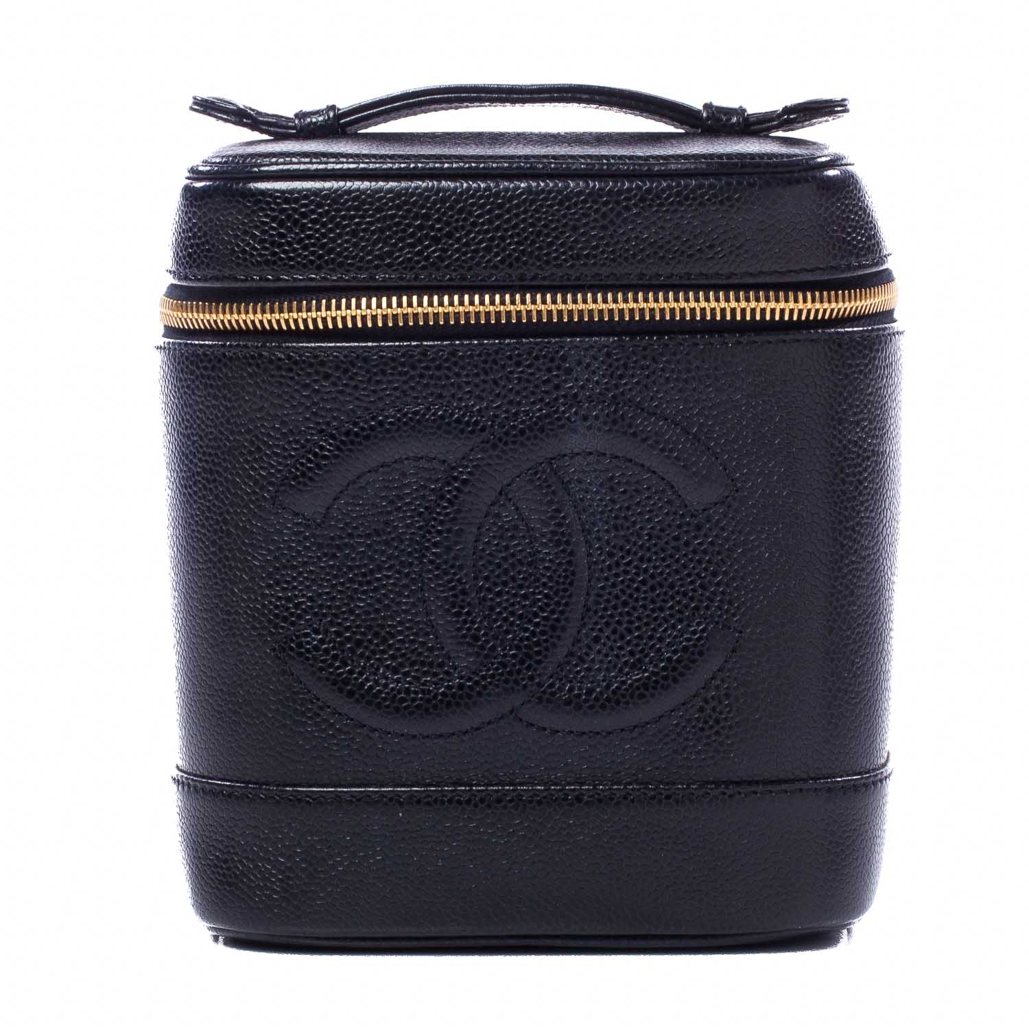 Chanel Caviar Cosmetic Vanity Bag Black 1 of 9