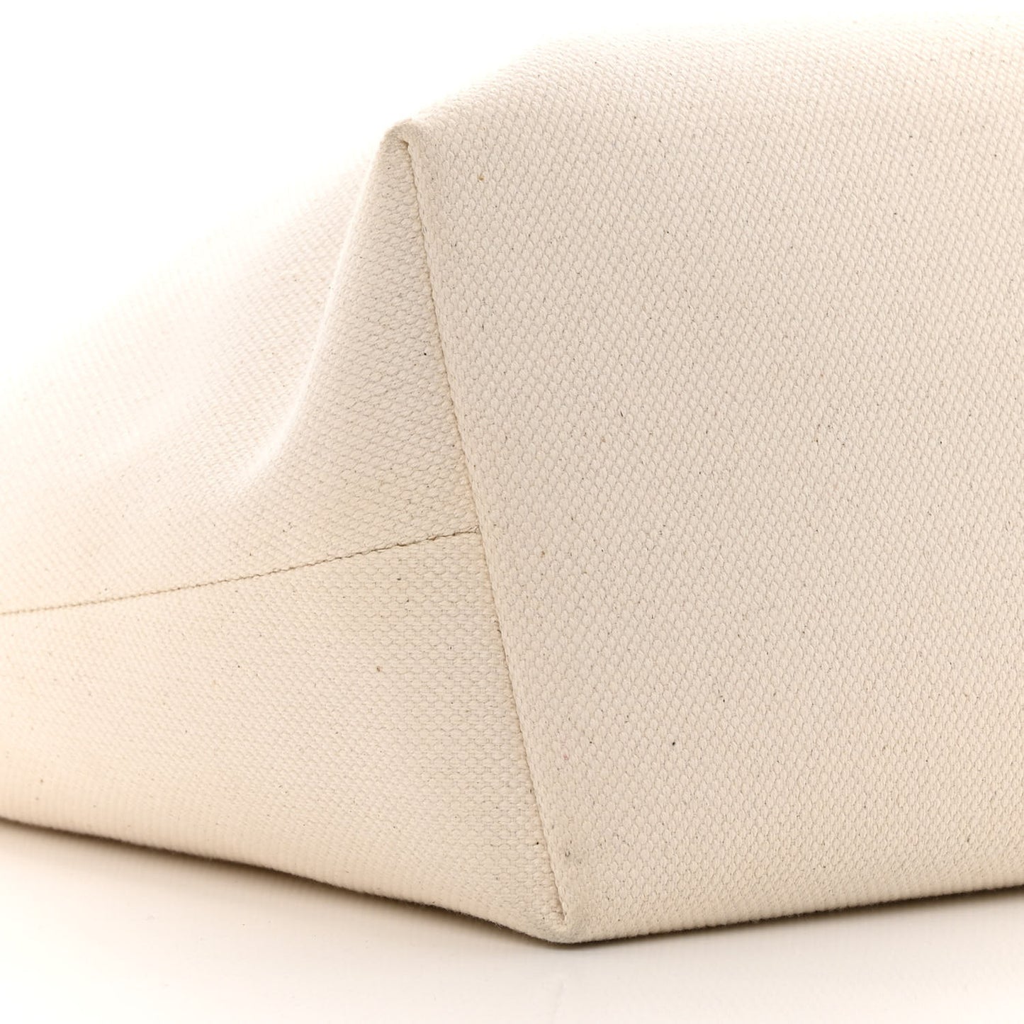 Canvas Calfskin Horizontal Cabas Natural Tan