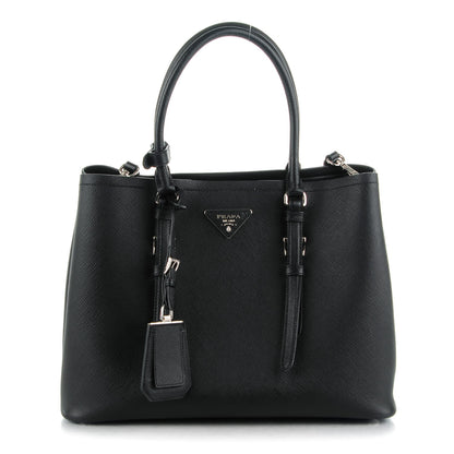 Prada Saffiano Cuir Double Handle Tote Black 1 of 7