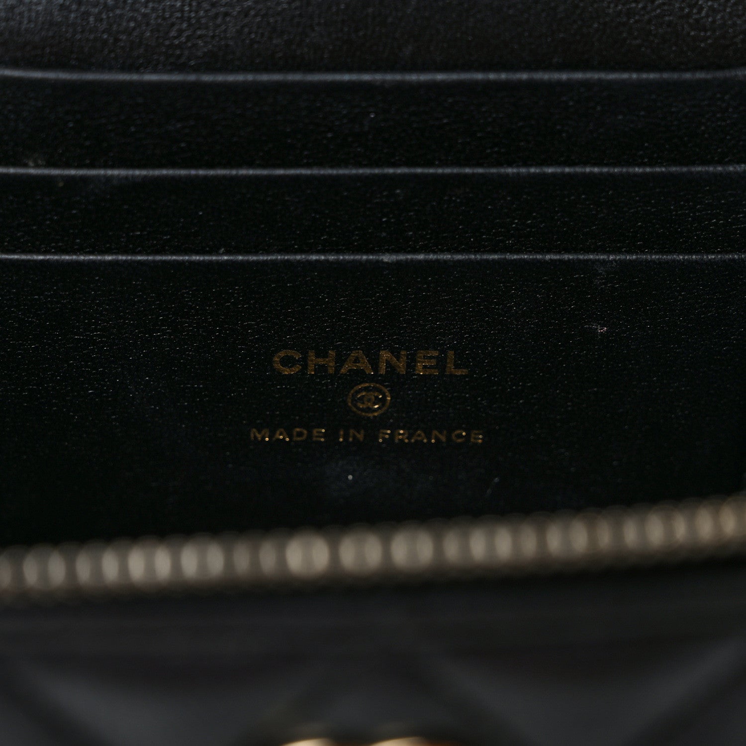 Chanel Lambskin Quilted Small Top Handle Vanity Case With Chain Black 6 of 12
