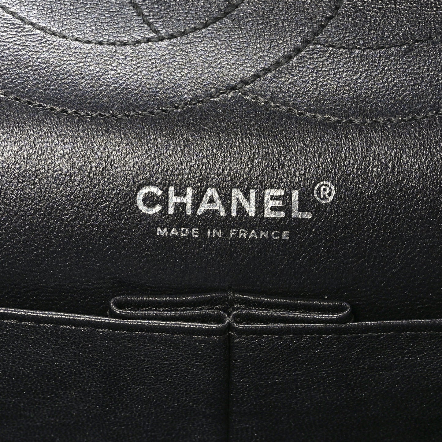 Metallic Aged Calfskin 2.55 Reissue 227 Flap Black