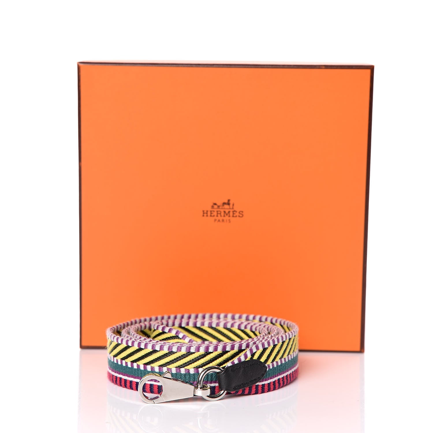 Hermes Toile Swift 25mm Sangle Cavale Shoulder Strap Multicolor Black 8 of 8