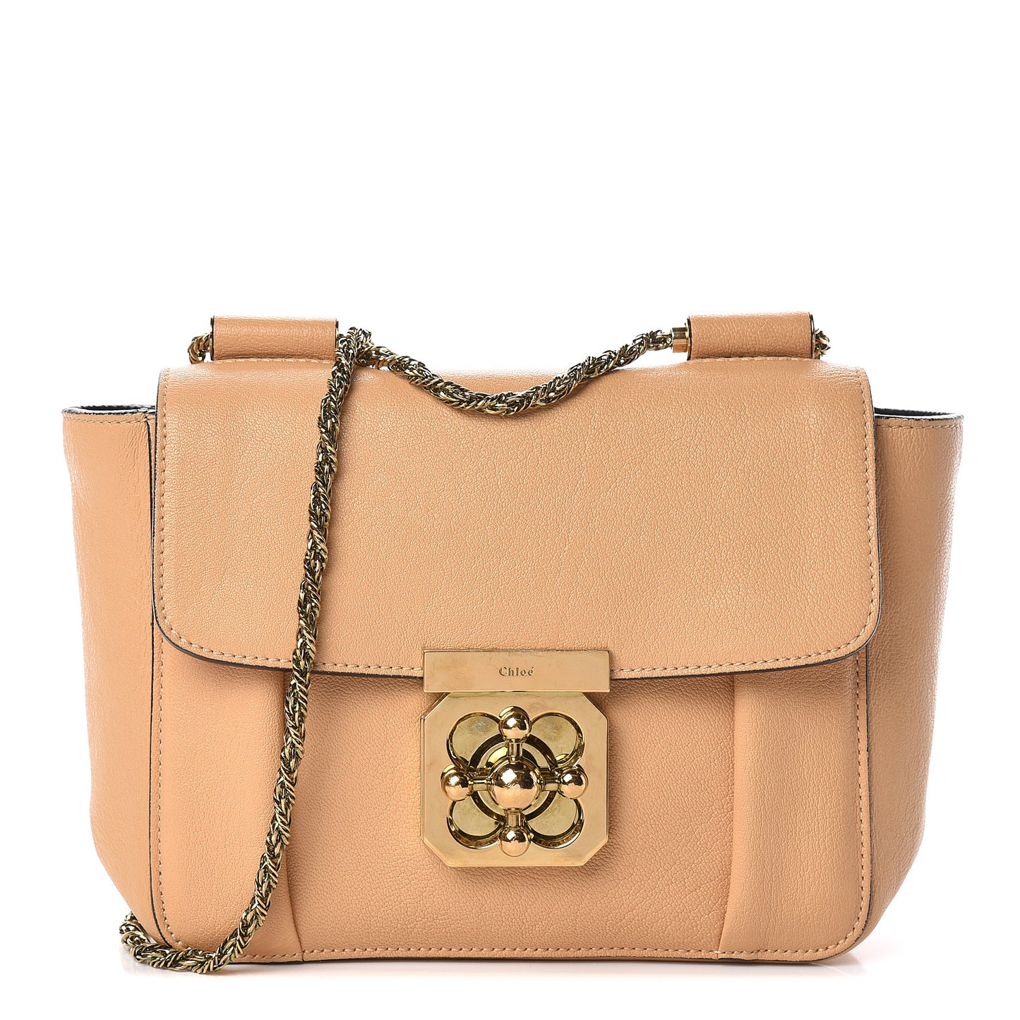 Goatskin Small Elsie Shoulder Bag Gingerbread