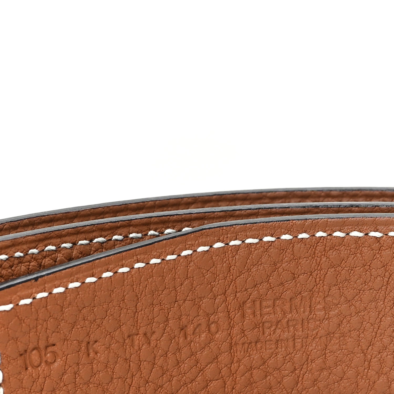 Hermes Box Togo 32mm H Belt 105 42 Black Gold 3 of 4