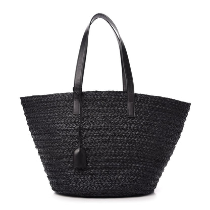 Saint Laurent Raffia Medium Panier Bag Black 1 of 9