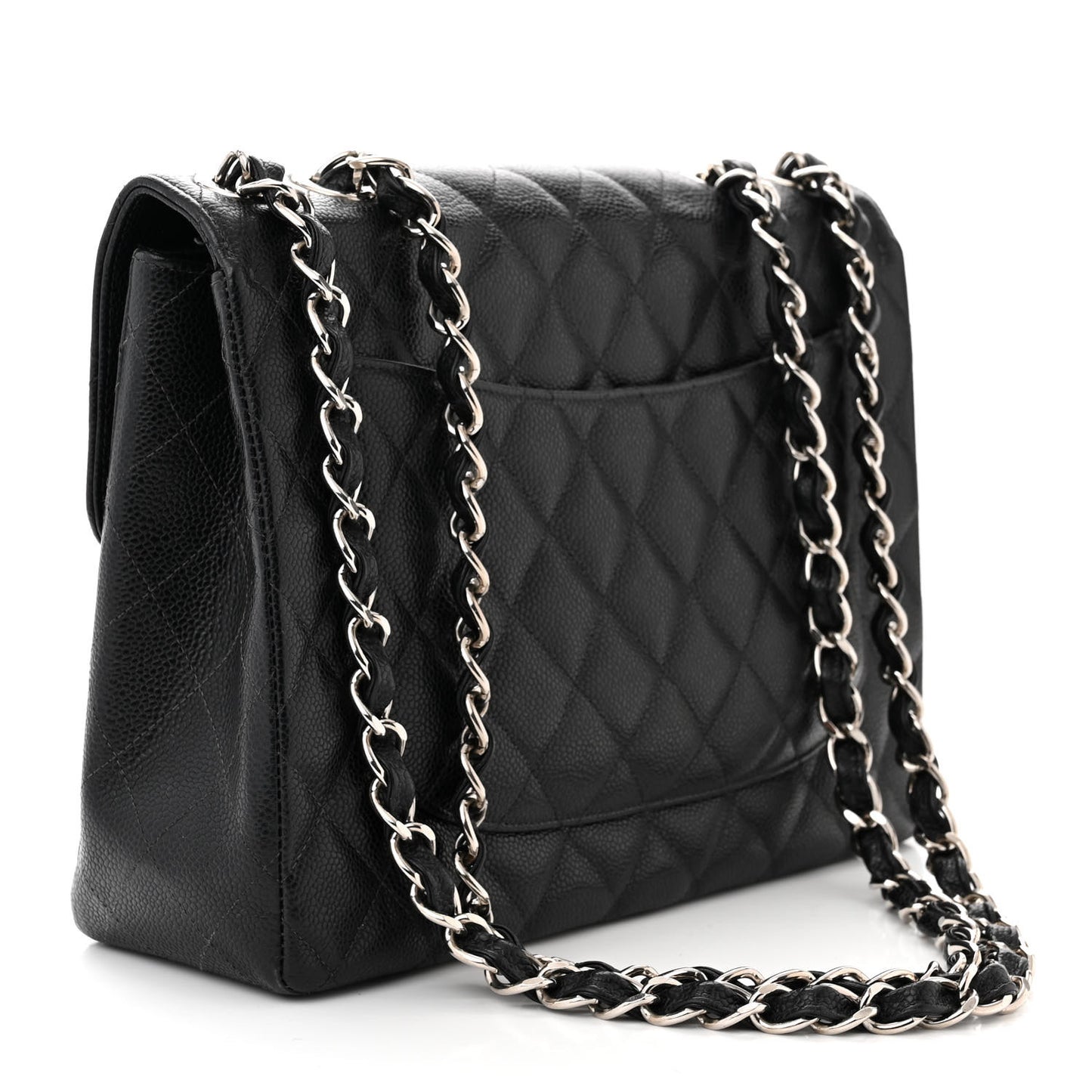 Caviar Jumbo Single Flap Black