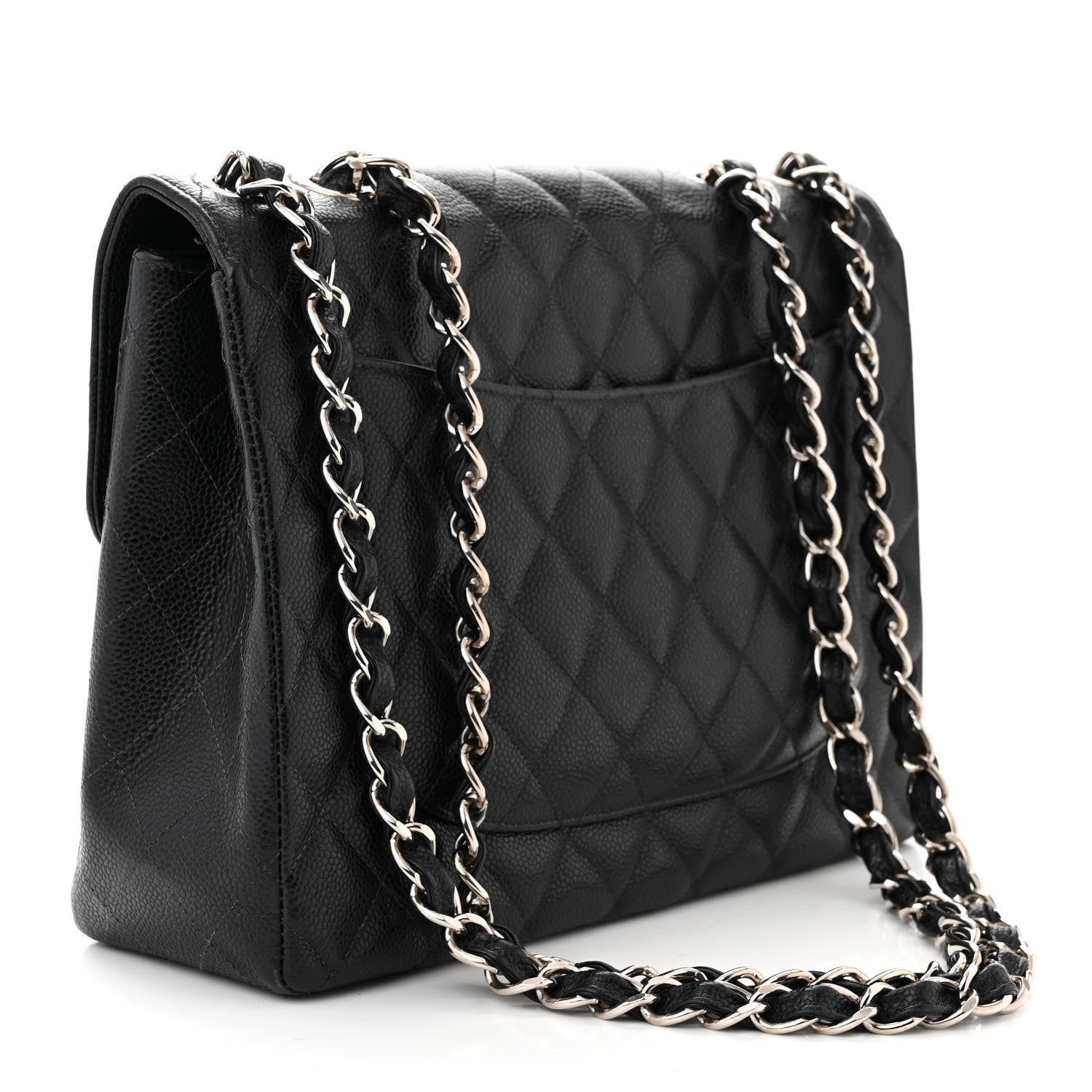 Chanel Caviar Jumbo Single Flap Black 3 of 10