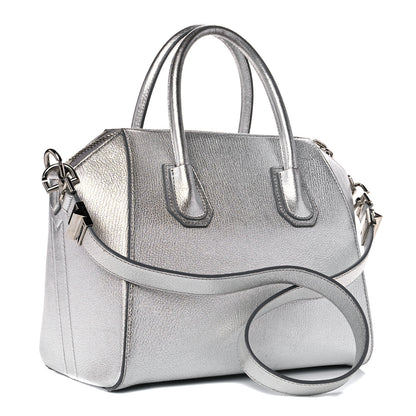 Givenchy Metallic Sugar Goatskin Small Antigona Silver 2 of 17