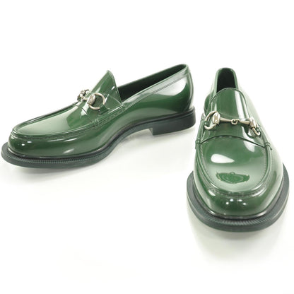 Gucci Mens Rubber Horsebit Moccasin Loafers Green 7 1 of 8
