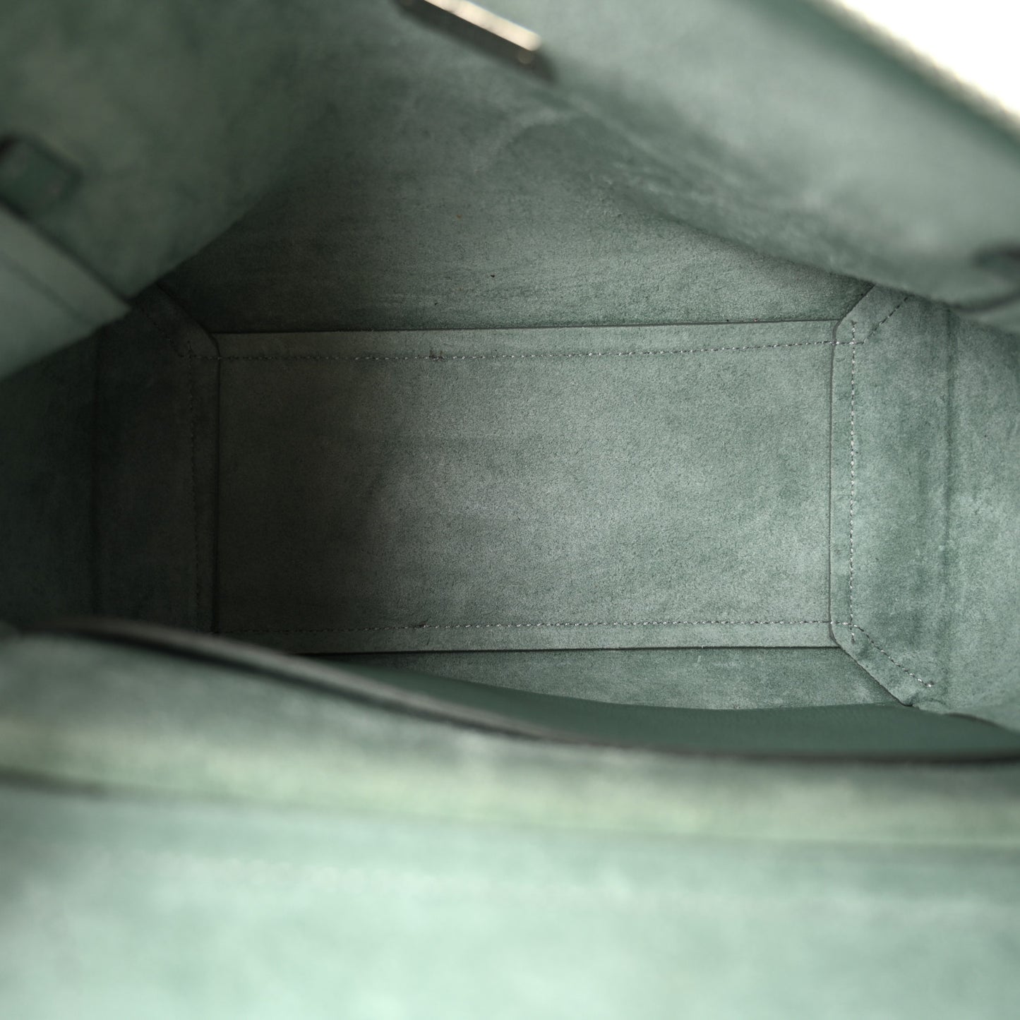 Grained Calfskin Micro Belt Bag Celadon