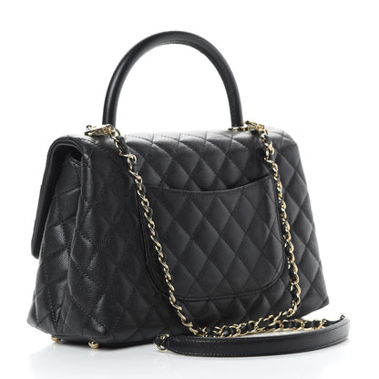 Chanel Caviar Quilted Small Coco Handle Flap Black 4 of 12