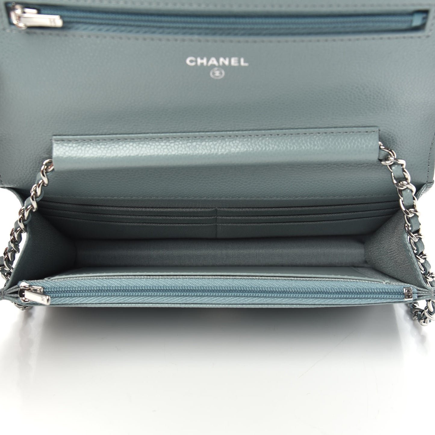 Caviar Quilted Wallet On Chain WOC Blue