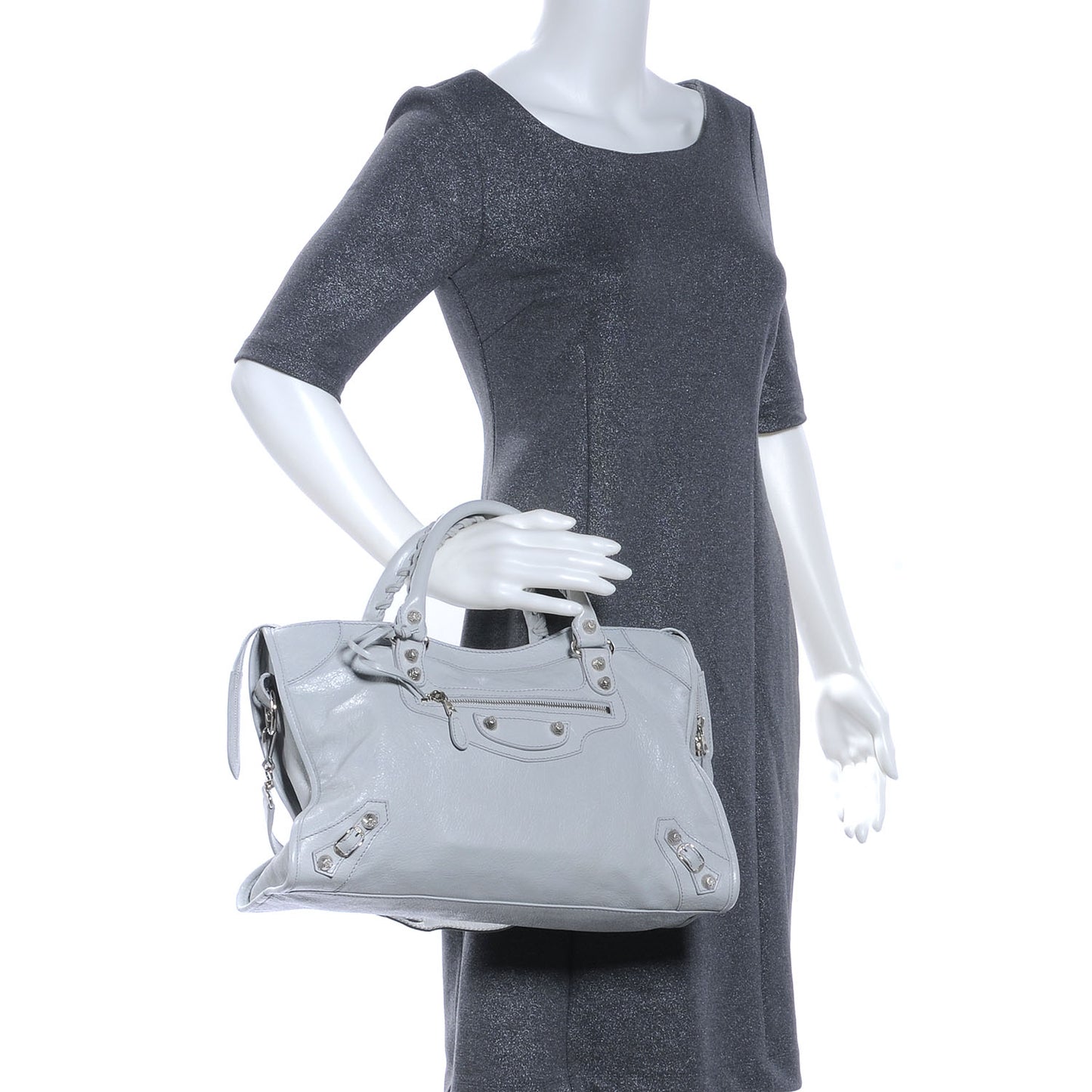 Agneau Giant 12 Silver Hardware City Gris Glace