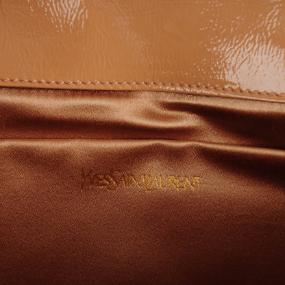 Saint Laurent Patent Calfskin Large Belle De Jour Clutch Nude 8 of 9