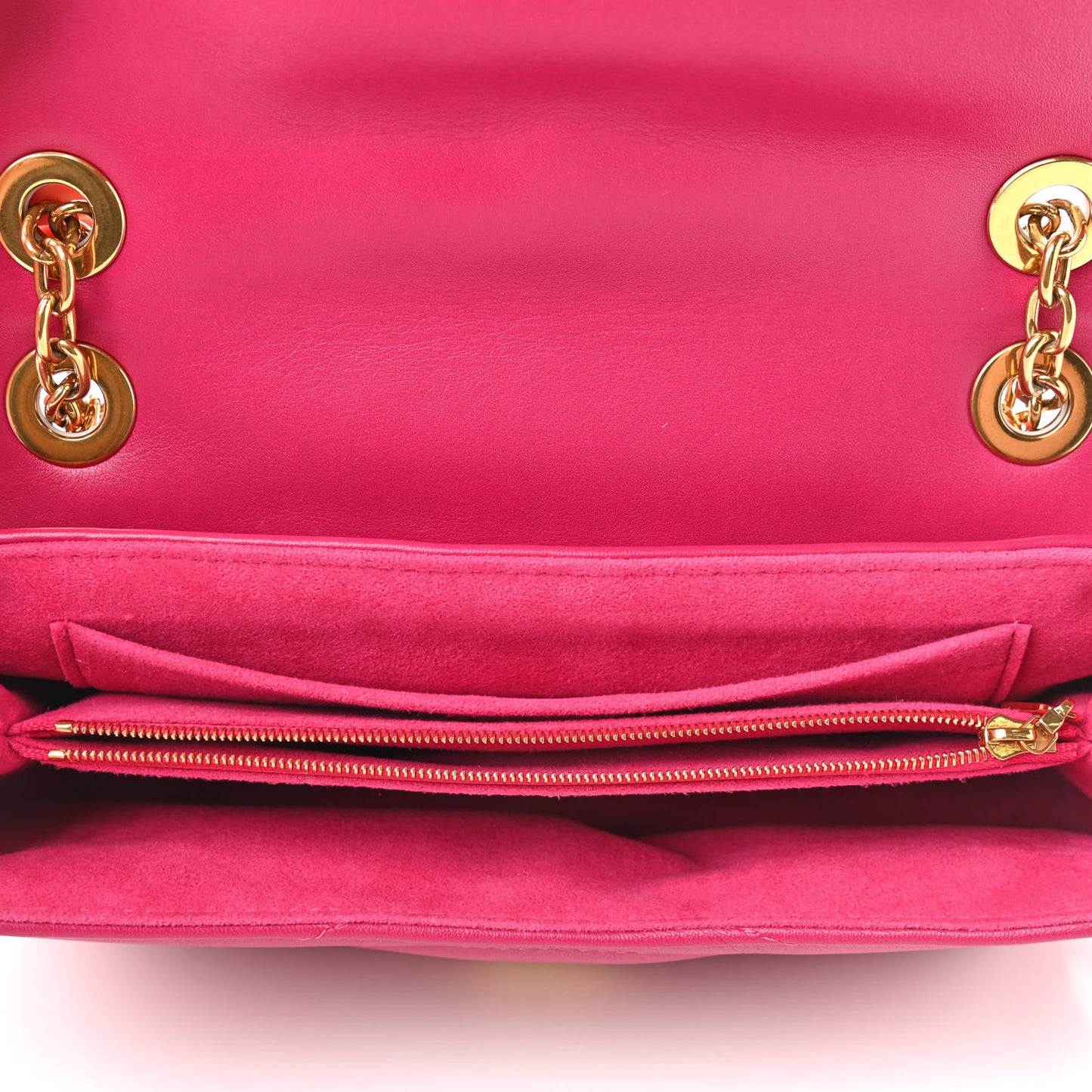 Calfskin LV New Wave Chain Bag Rose Freesia