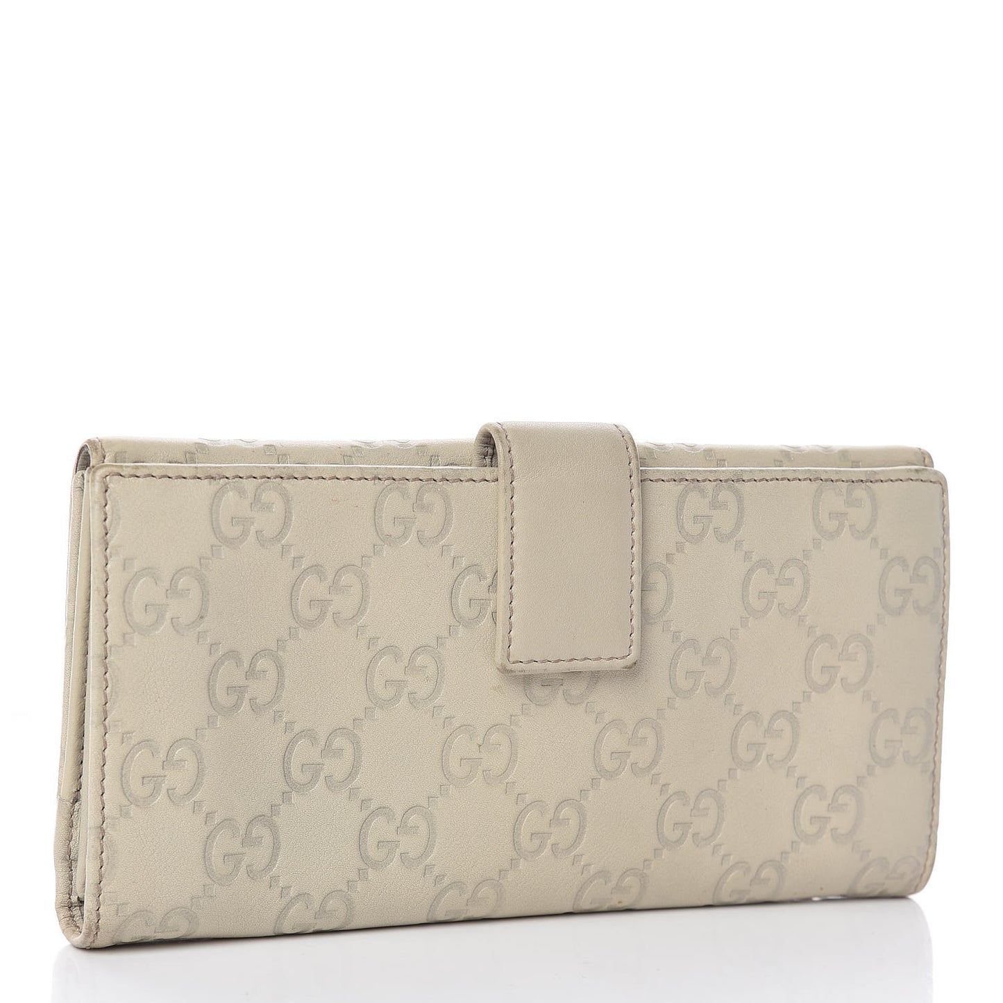 Guccissima Horsebit Continental Wallet Ivory
