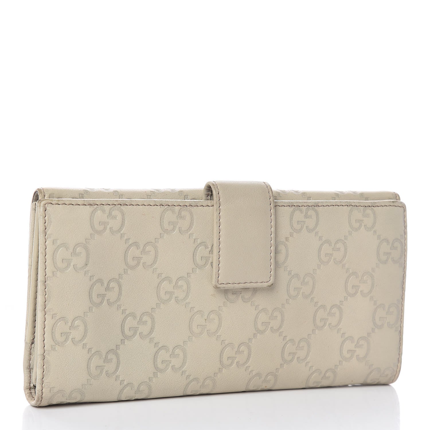 Gucci Guccissima Horsebit Continental Wallet Ivory 3 of 12