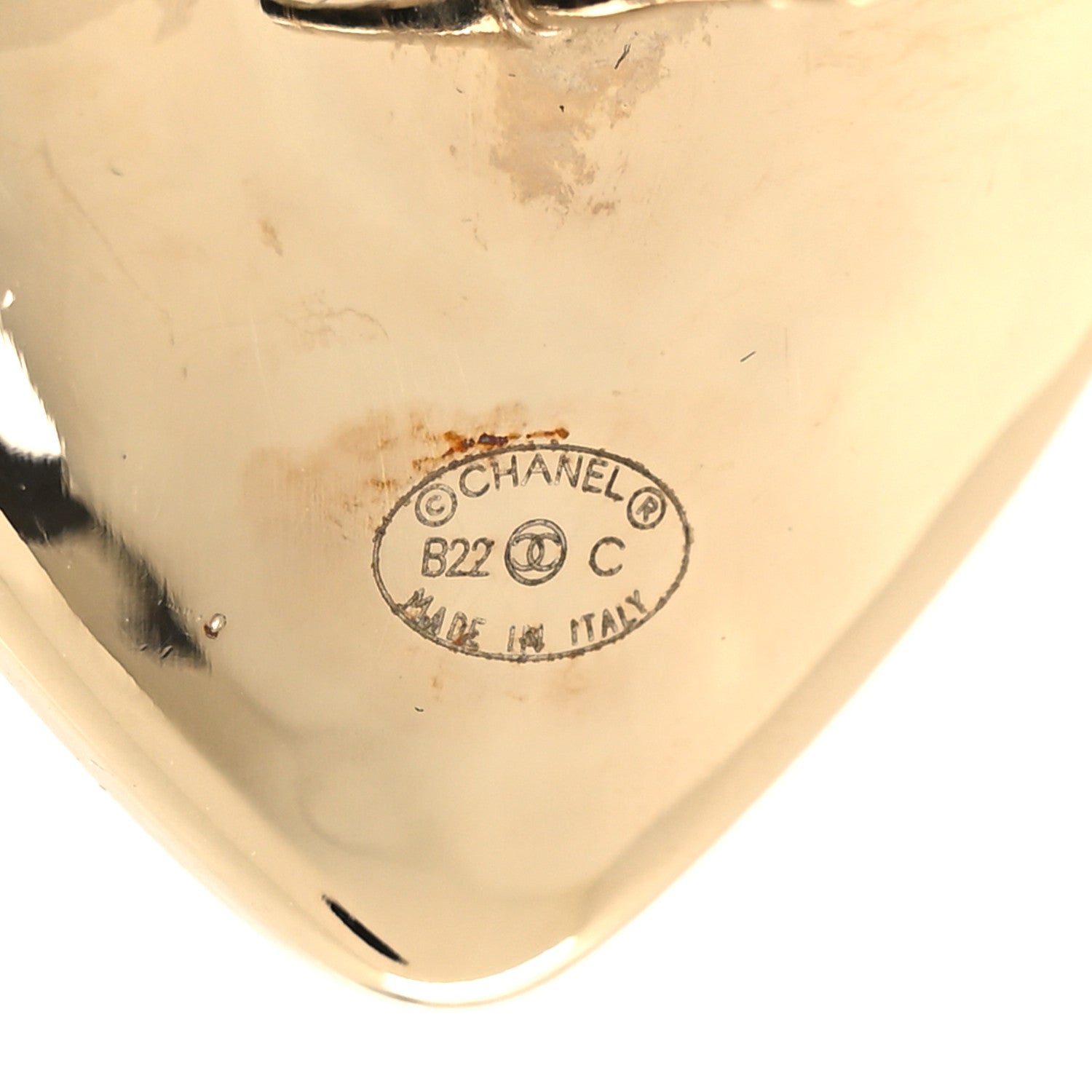 Chanel Pearl CC Heart Earrings Gold 4 of 5