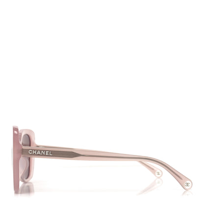 Chanel Acetate Rectangle Sunglasses 5504-A Light Pink 4 of 6