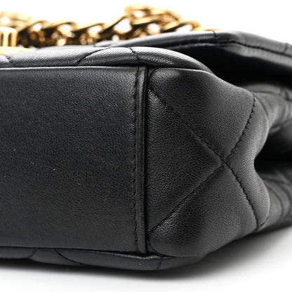 Chanel Lambskin Quilted Mini CC Crystal Logo Chain Flap Black 10 of 10