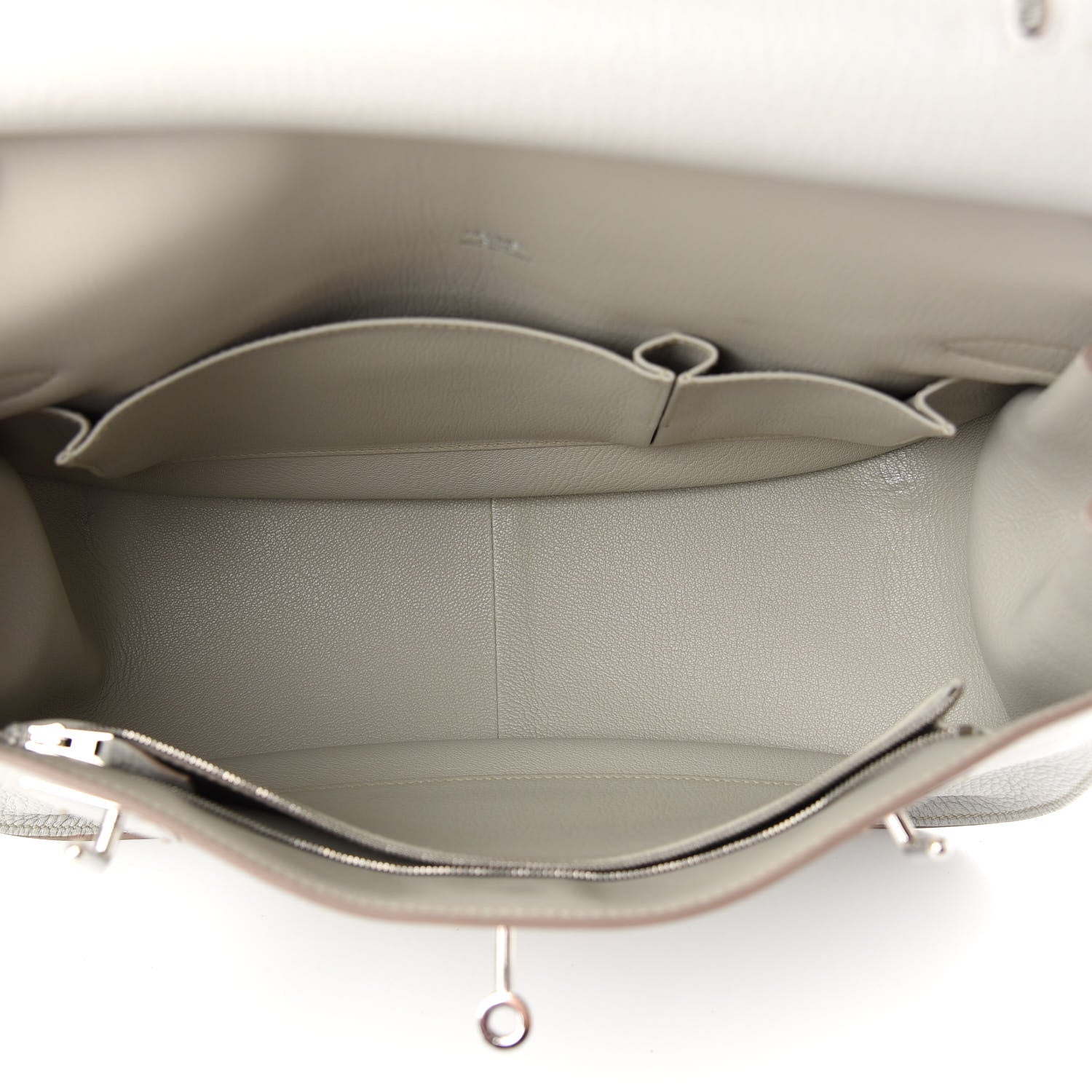 Hermes Taurillon Clemence Jypsiere 37 Gris Perle 5 of 11