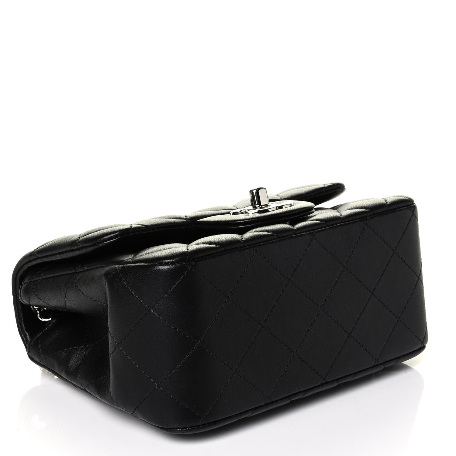 Chanel Lambskin Quilted Mini Square Flap Black 3 of 7
