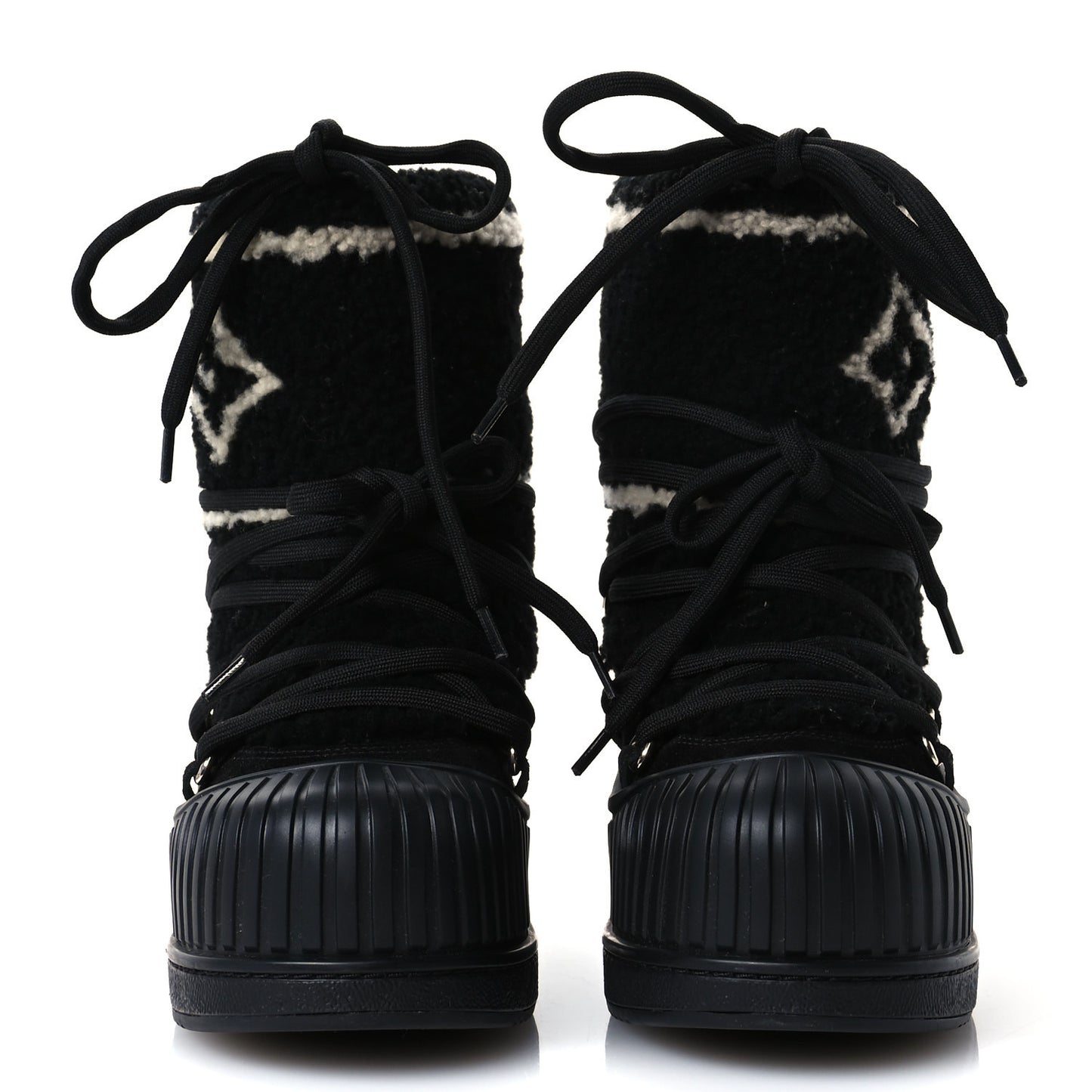 Suede Shearling Polar Flat Half Boots 36 Black