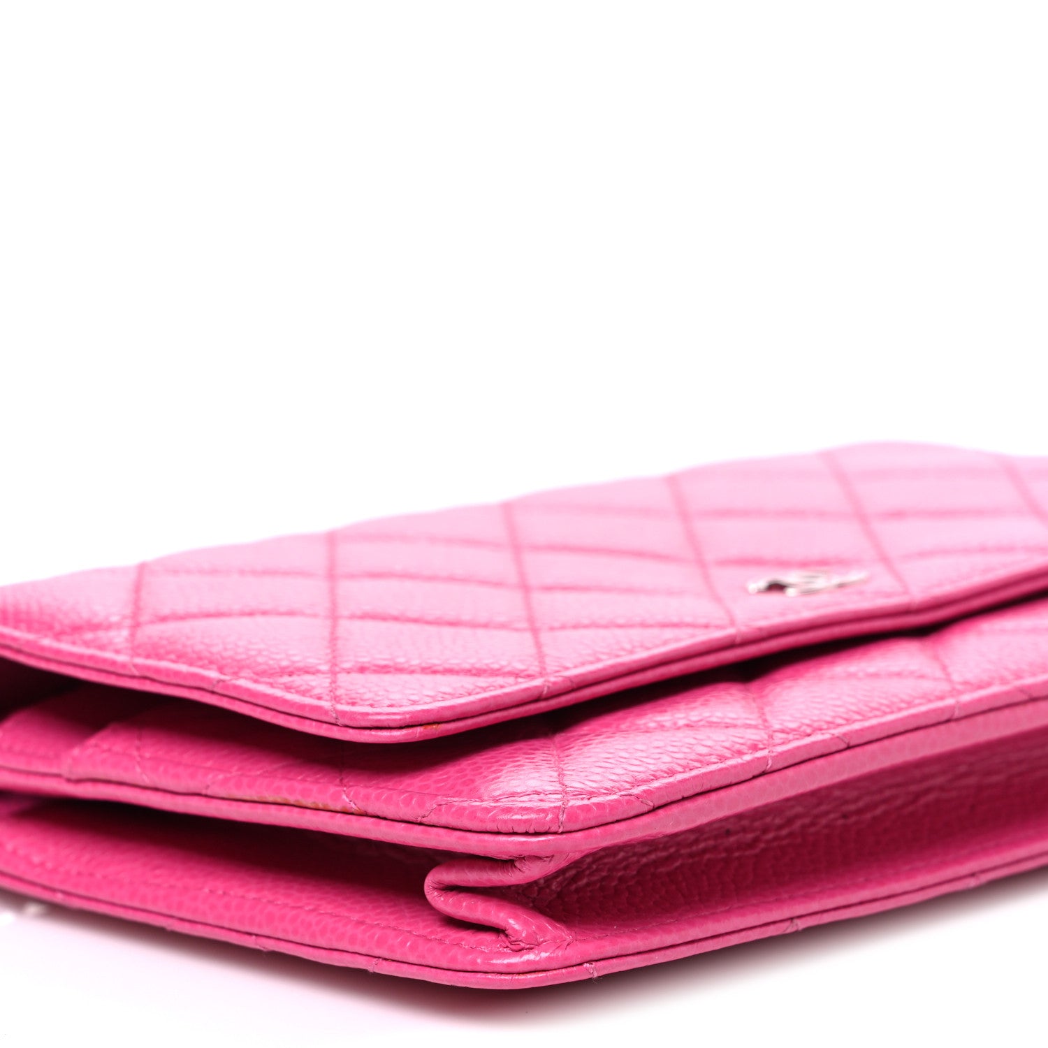 Chanel Caviar Quilted Wallet on Chain WOC Pink 9 of 11