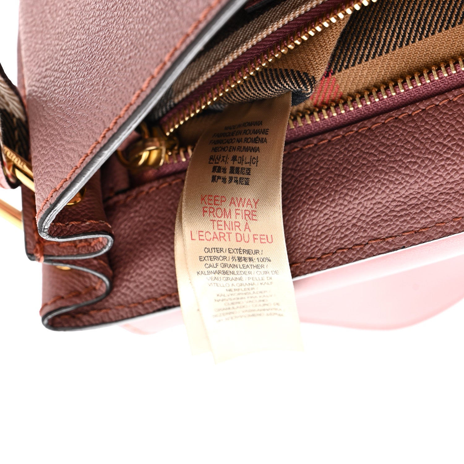 Burberry Soft Grain Calfskin Small Medley Crossbody Dusty Pink 7 of 14