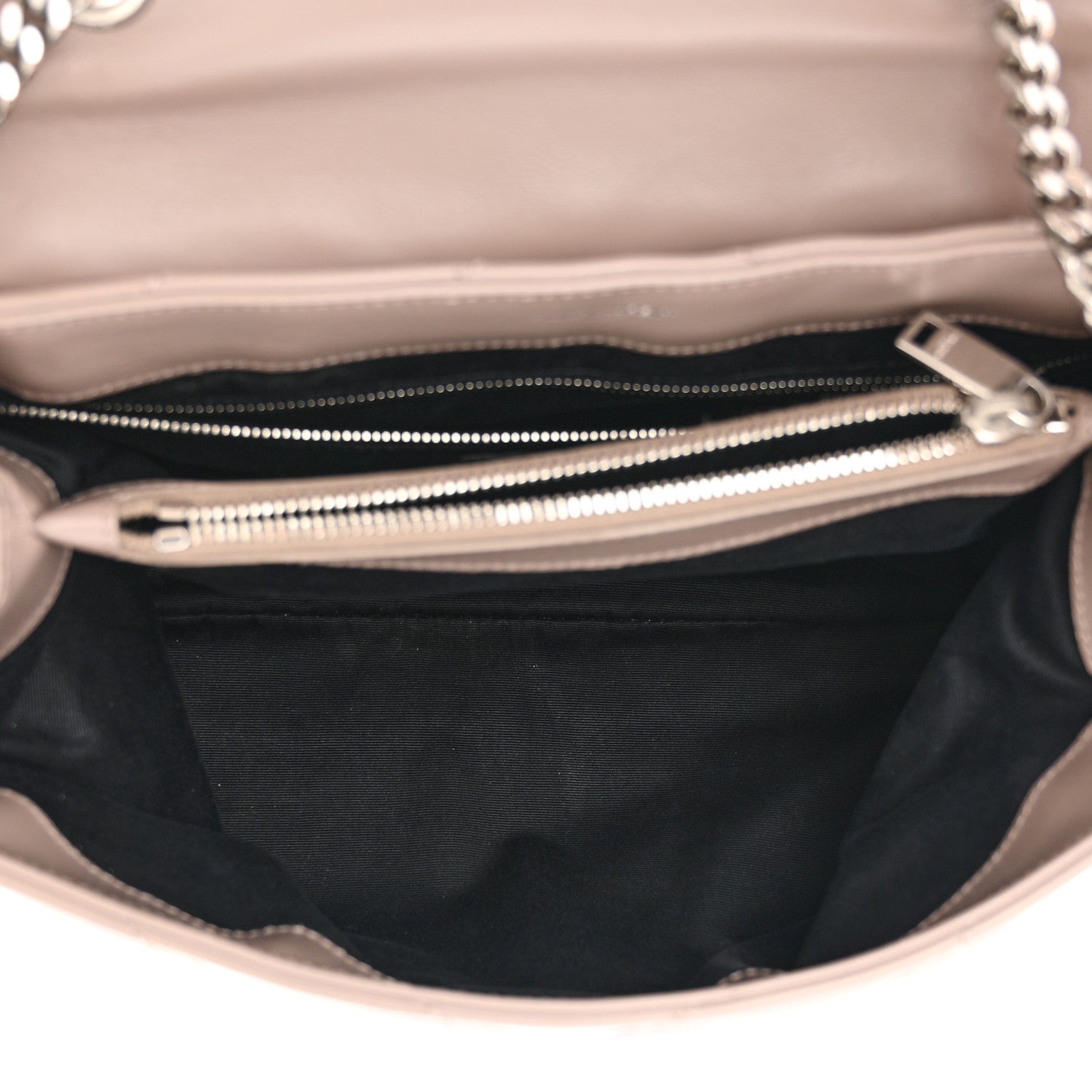 Saint Laurent Calfskin Y Quilted Monogram Medium Loulou Chain Satchel Mink 5 of 14