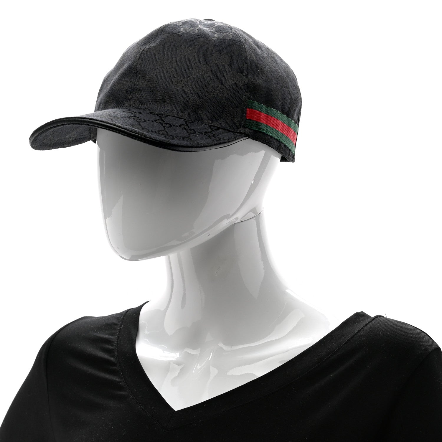 Gucci Monogram Web Baseball Hat XL Black 2 of 11