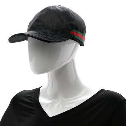 Gucci Monogram Web Baseball Hat XL Black 2 of 11