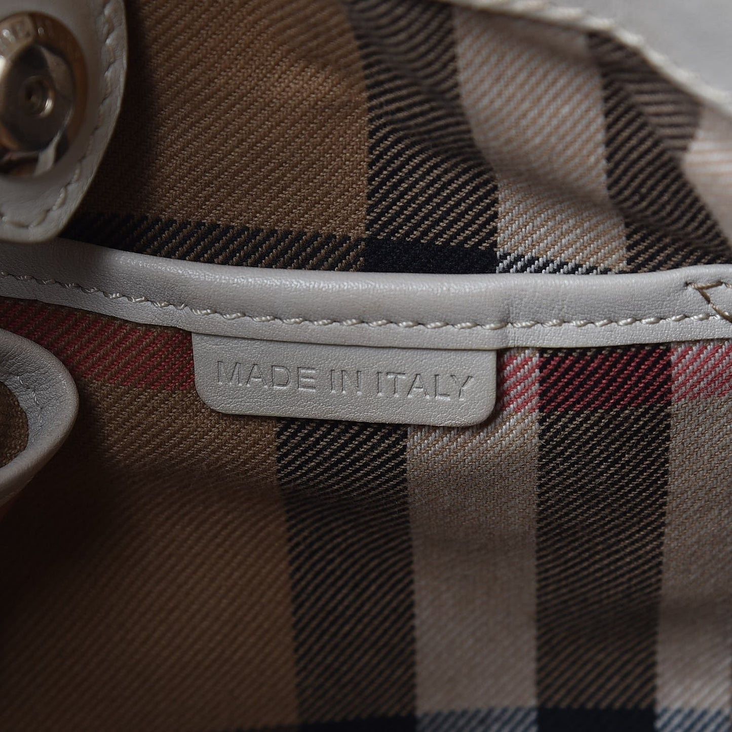 Smooth Calfskin Medium Banner Tote Off White