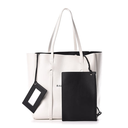 Balenciaga Smooth Calfskin Double Sided Small Everyday Tote Optic White Black 1 of 18
