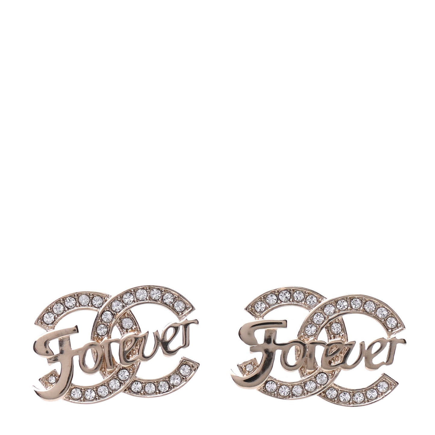 Crystal CC Forever Earrings Gold