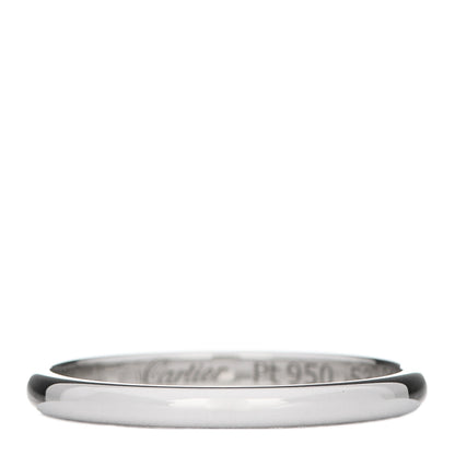 Cartier Platinum 2mm 1895 Wedding Band Ring 53 6.5 1 of 6