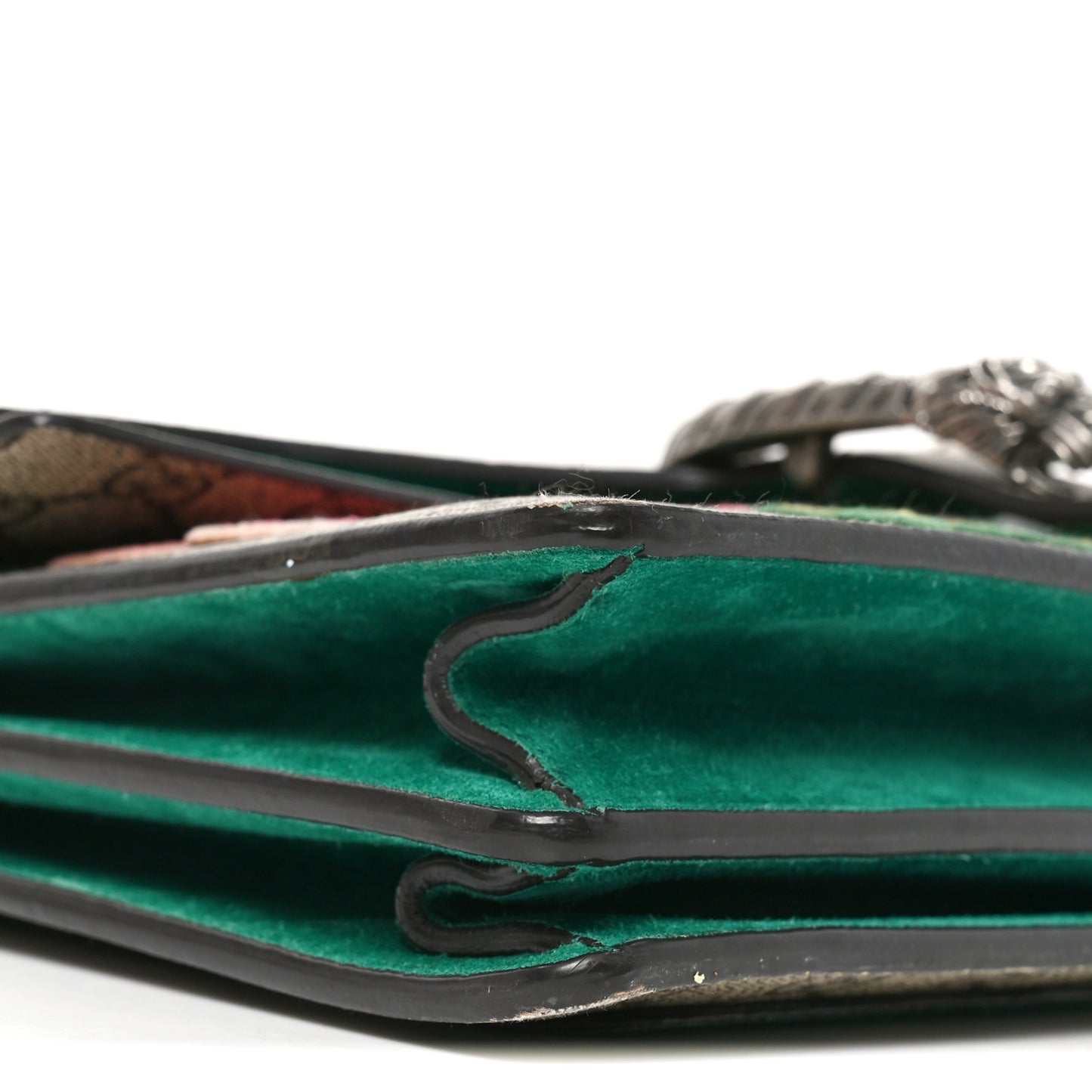 GG Supreme Monogram Embroidered Medium Dionysus Shoulder Bag Emerald