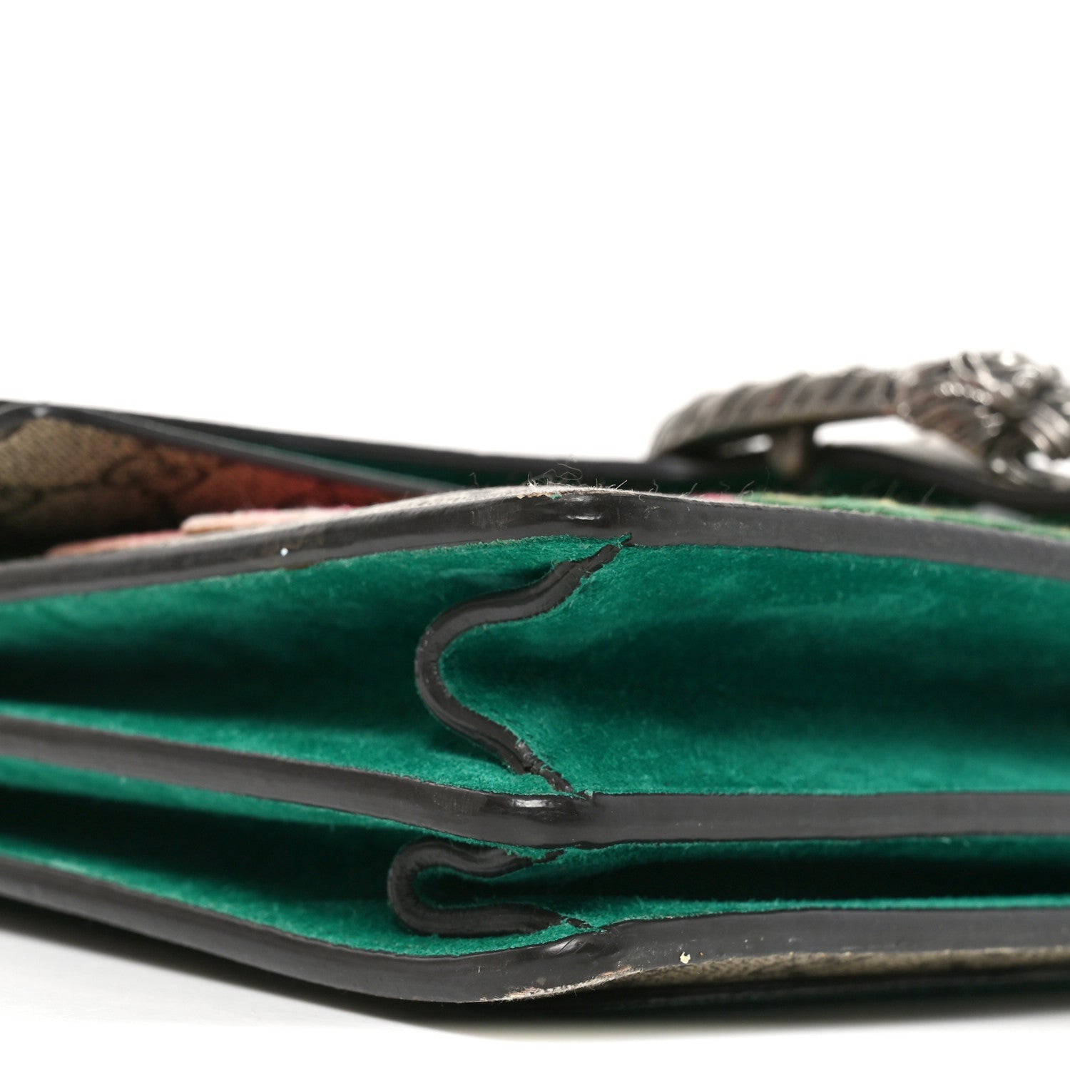 Gucci GG Supreme Monogram Embroidered Medium Dionysus Shoulder Bag Emerald 9 of 10