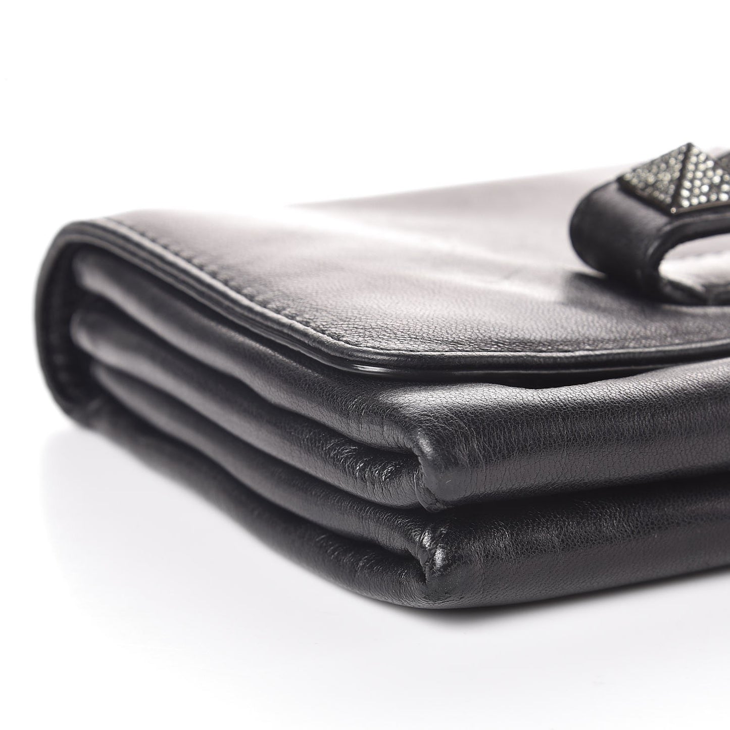Nappa Crystal Encrusted Studs Va Va Voom Shoulder Bag Black