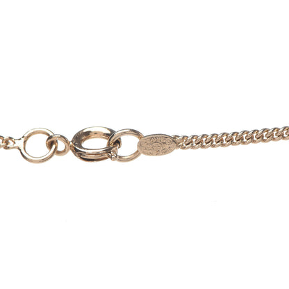 Chanel CC Square Pendant Necklace Pink Gold 4 of 5