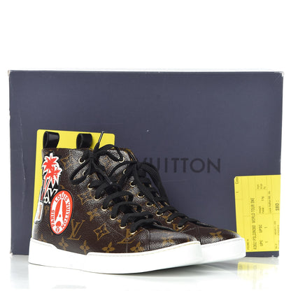 Louis Vuitton Calfskin Monogram World Tour Sneaker Boot 36 11 of 11