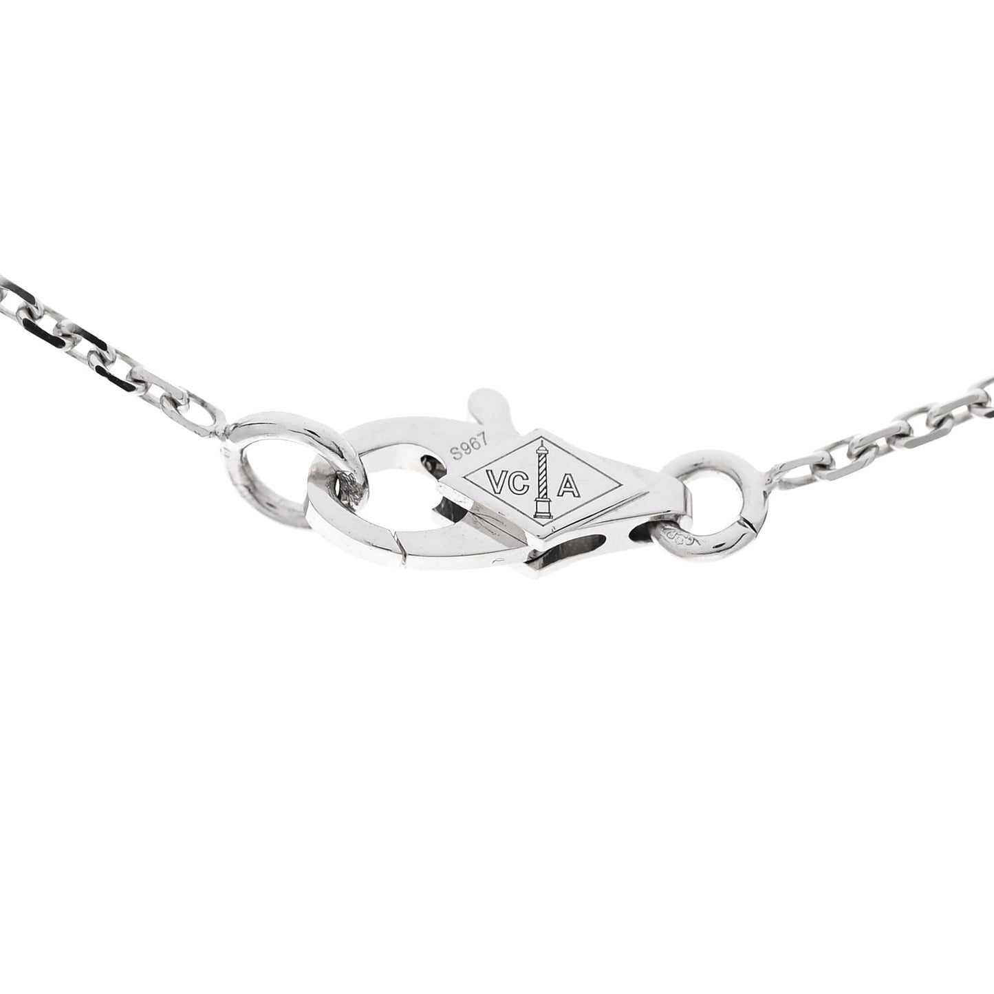 18K White Gold Turquoise Sweet Alhambra Butterfly Pendant Necklace