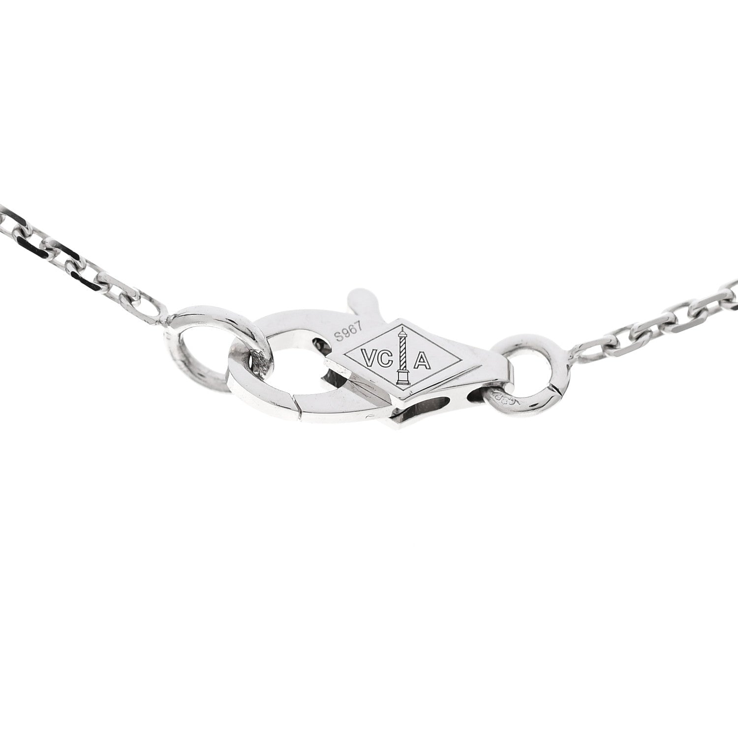 Van Cleef & Arpels 18K White Gold Turquoise Sweet Alhambra Butterfly Pendant Necklace 5 of 6