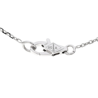 Van Cleef & Arpels 18K White Gold Turquoise Sweet Alhambra Butterfly Pendant Necklace 5 of 6