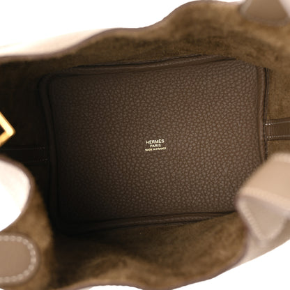 Hermes Taurillon Clemence Picotin Lock 18 PM Etoupe 5 of 10