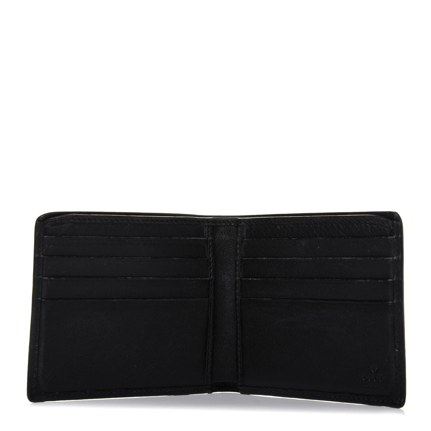Gucci Guccissima Calfskin Bi-Fold Wallet Black 5 of 13