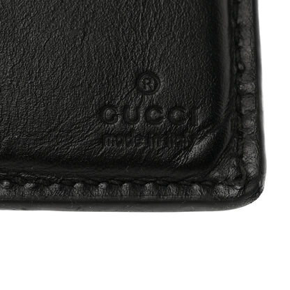 Gucci Guccissima Signature Web New Web Bi-Fold Coin Wallet Black 6 of 7