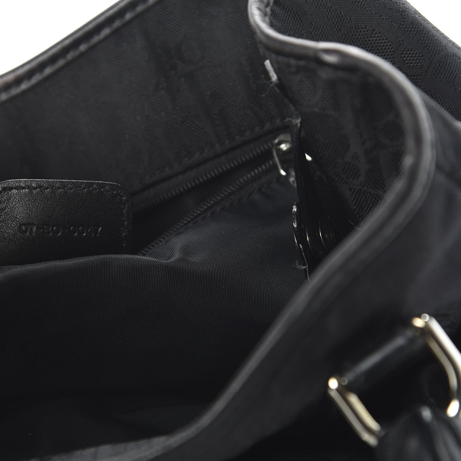 Christian Dior Nylon Monogram Small Lovely Tote Black 9 of 10