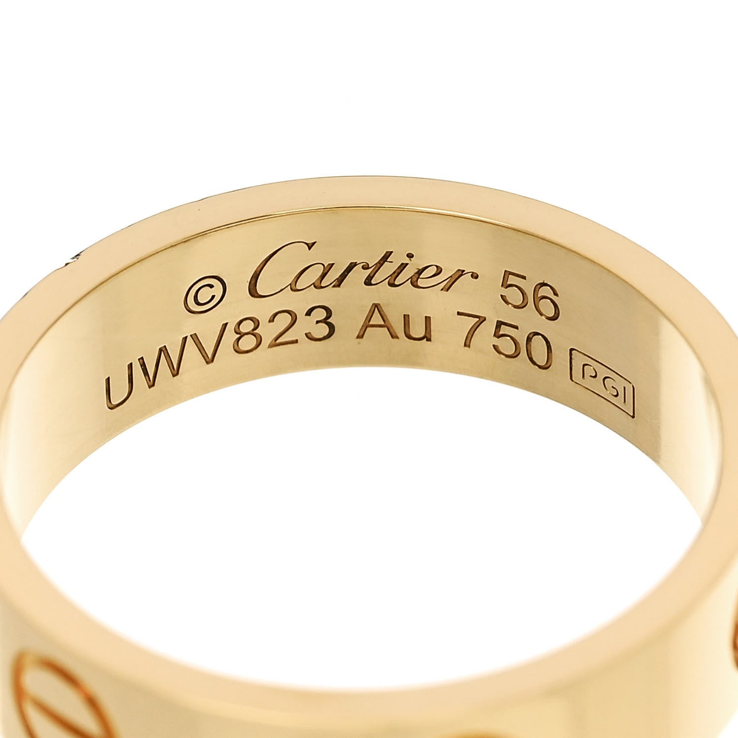 Cartier 18K Yellow Gold 5.5mm LOVE Ring 56 7.75 4 of 5